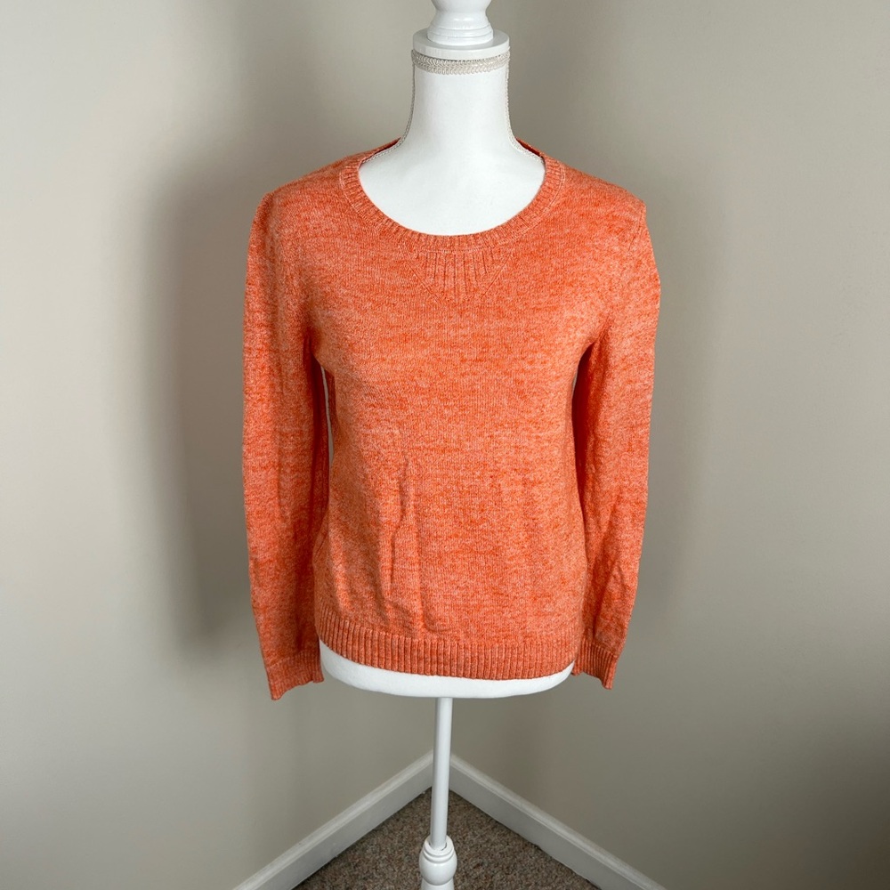 GAP Women's Bright Orange Crew Neck Sweater